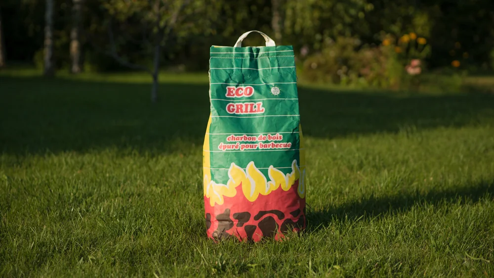 Beispiel einer individuellen Grillholzkohle Verpackung